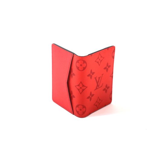 Louis Vuitton Monogram Taiga Pocket Organizer/Card Holder Red 10