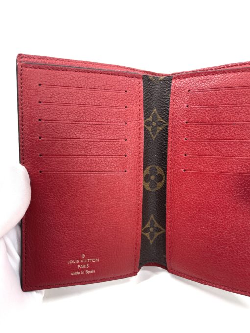 Louis Vuitton Monogram Compact Pallas Wallet with Red Cerise 15