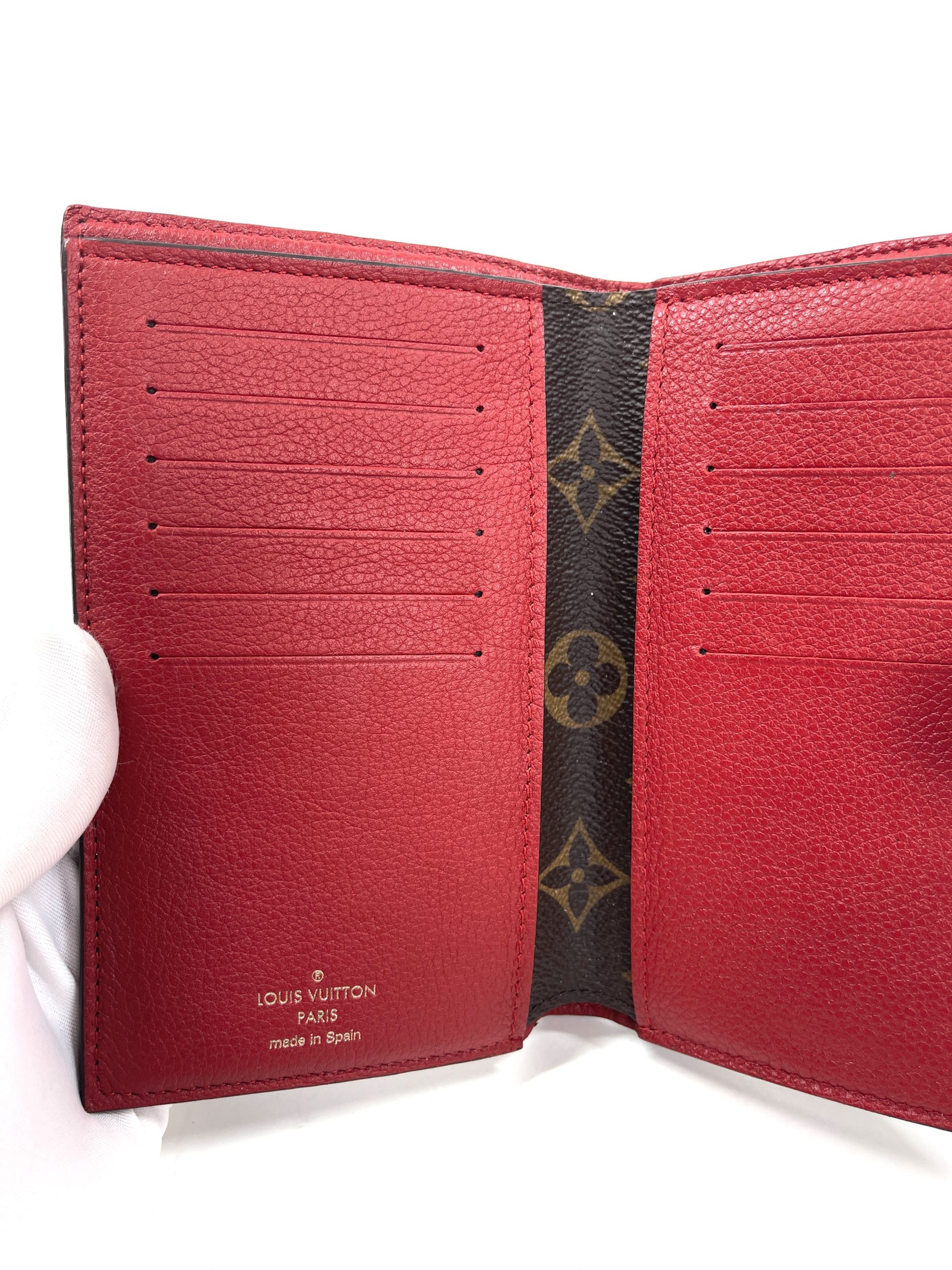 Louis Vuitton Monogram Compact Pallas Wallet with Red Cerise - A