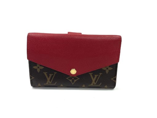 Louis Vuitton Monogram Compact Pallas Wallet with Red Cerise