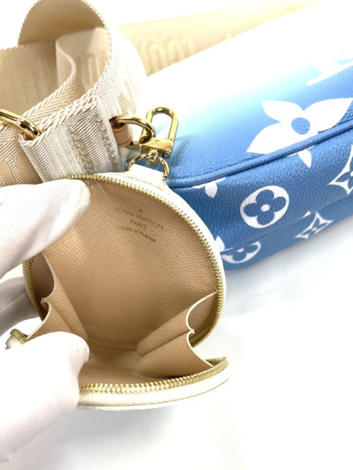 Louis Vuitton Monogram Giant By The Pool Multi Pochette Accessories Blue Crossbody coin pouch