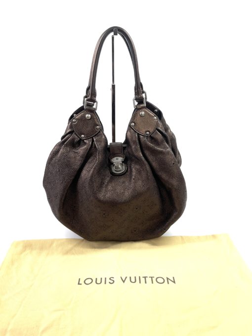 Louis Vuitton Metallic Mordore Bronze Monogram Mahina Leather Surya XL Bag 3
