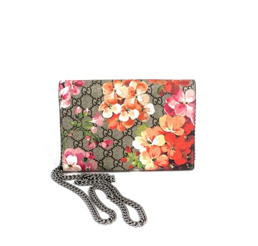 Gucci Beige GG Supreme Coated Canvas Mini Dionysus Blooms Wallet-On-Chain Bag 4