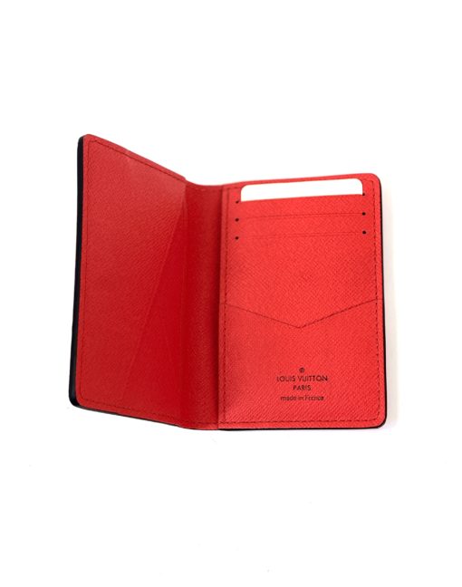 Louis Vuitton Monogram Taiga Pocket Organizer/Card Holder Red 4