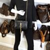 YSL Saint Laurent Small Kate Crocodile-Embossed Black Leather Shoulder Bag With Gold Tassel 3