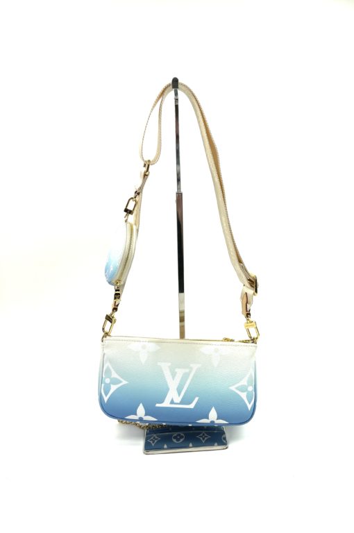 Louis Vuitton Monogram Giant By The Pool Multi Pochette Accessories Blue Crossbody