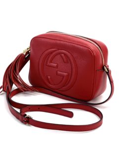 lineal Rindende Almindelig Gucci Soho Small Red Leather Disco Bag - A World Of Goods For You, LLC