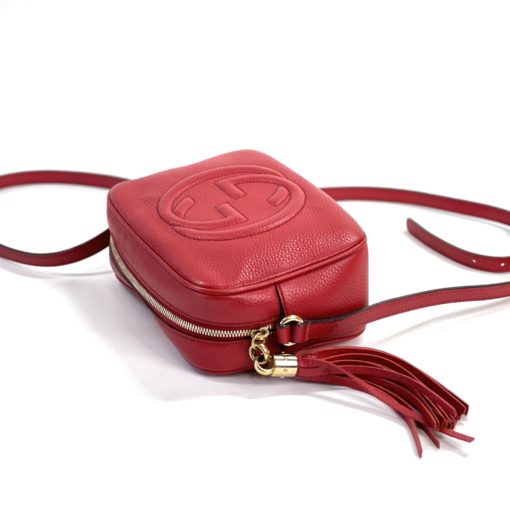 Gucci Soho Small Red Leather Disco Bag 4