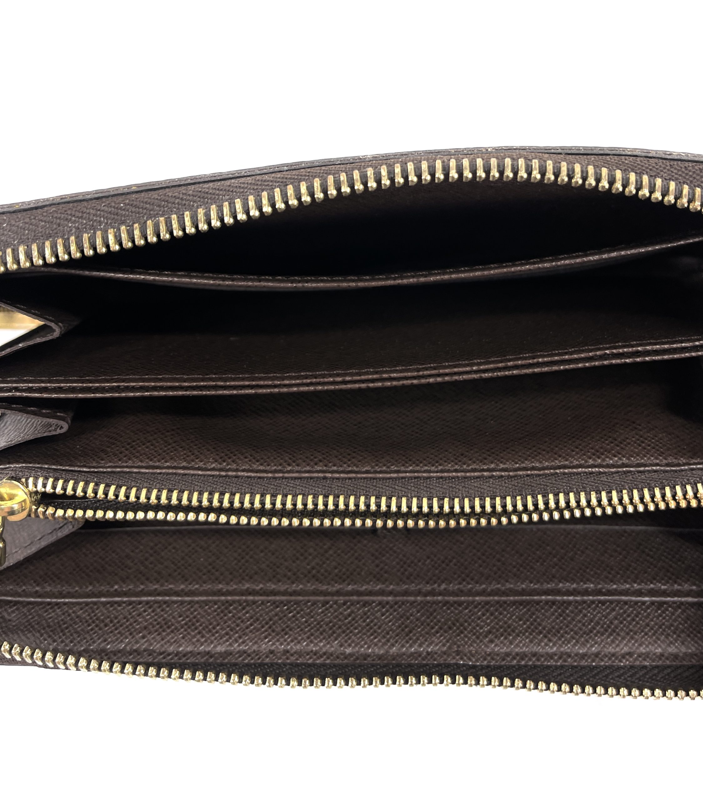 Louis Vuitton Vintage Brown Damier Ebene Porte-Monnaie Canvas Zippy Wallet, Best Price and Reviews