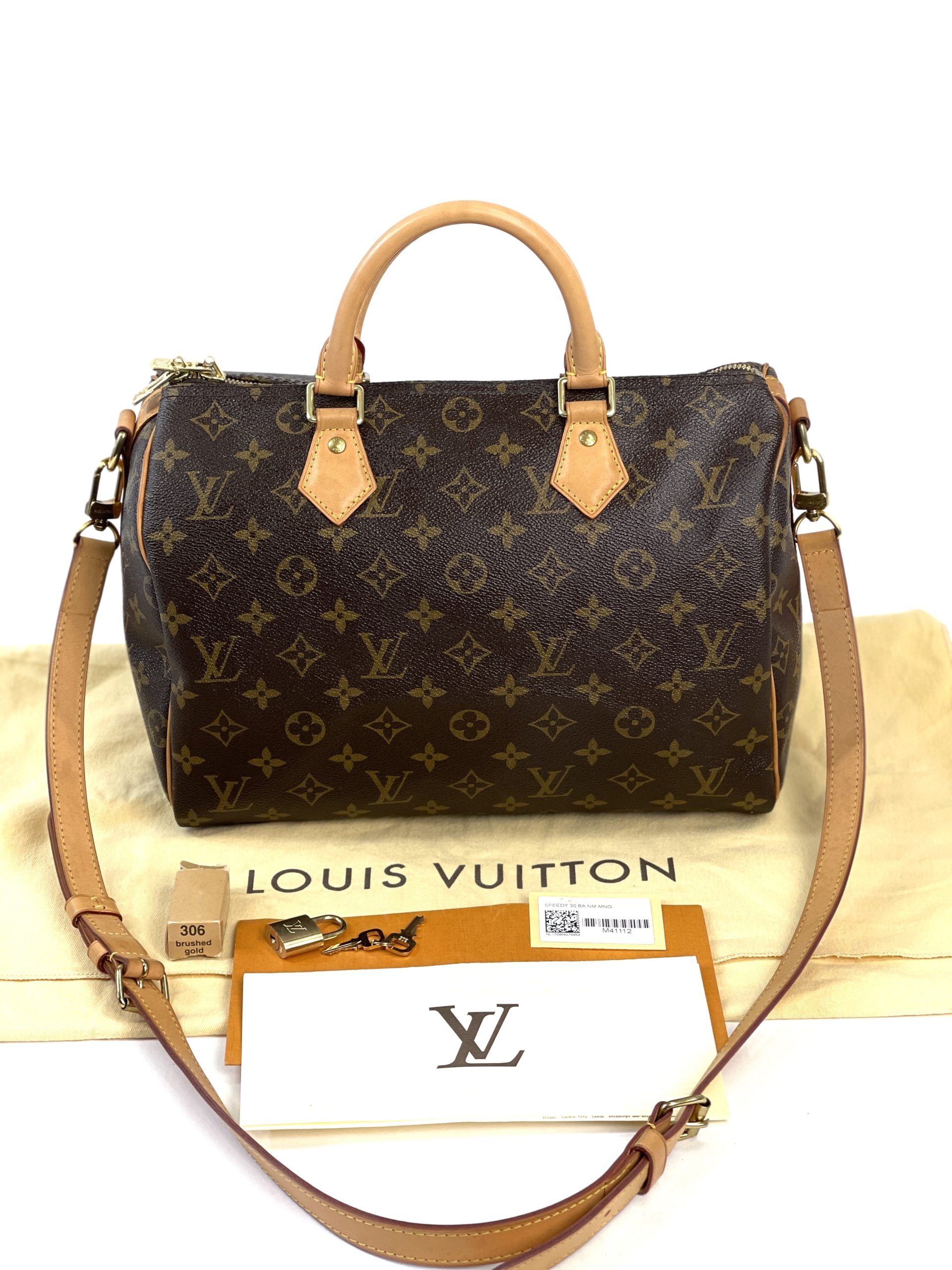 Louis Vuitton Damier Canvas Speedy Bandouliere 30 NM Bag