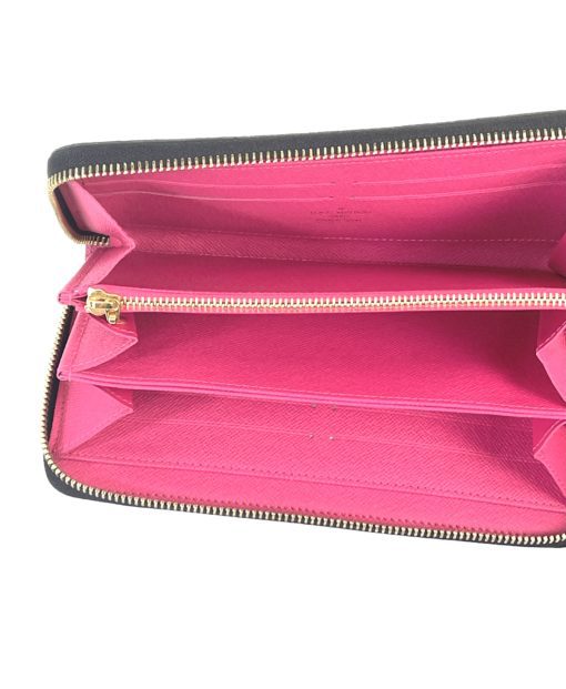 Louis Vuitton Monogram Multicolor Zippy Wallet Black Grenade Pink 13