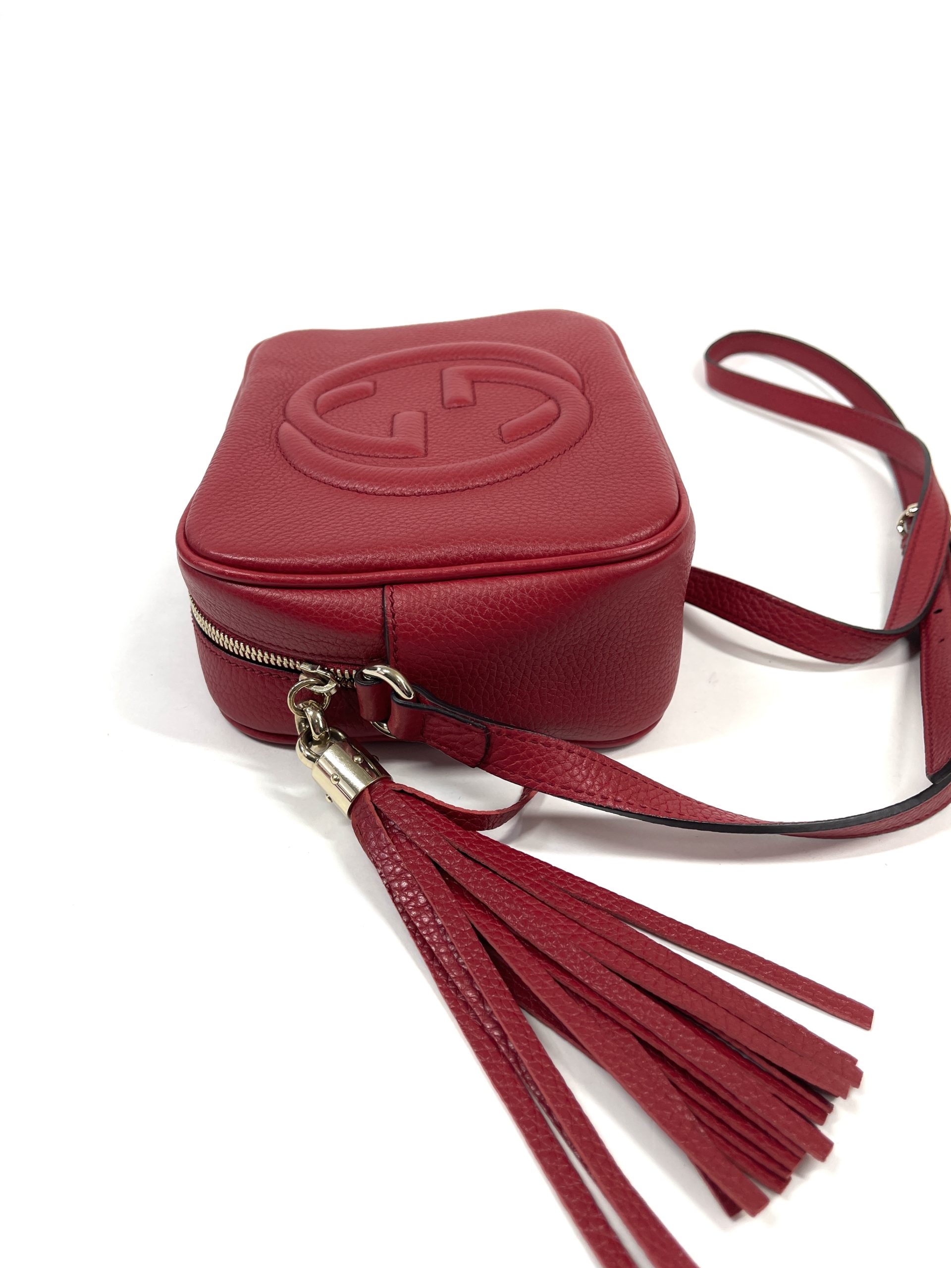 Gucci Red Leather Soho Women's Crossbody Bag 598211 A7M0G 6523