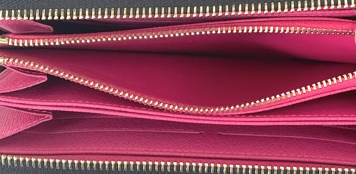 Louis Vuitton Monogram Multicolor Zippy Wallet Black Grenade Pink 14