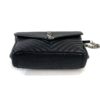 YSL Saint Laurent College Large Quilted Black Leather V-Flap Shoulder Bag 15