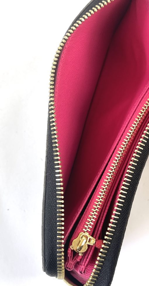 Louis Vuitton Monogram Multicolor Zippy Wallet Black Grenade Pink 18