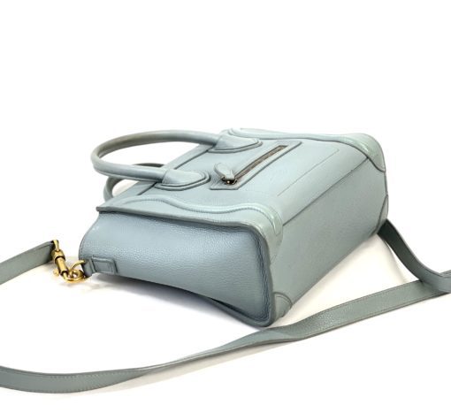 Celine Nano Luggage Crossbody Bag in Blue/Grey  23
