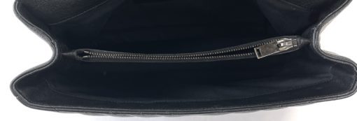 YSL Saint Laurent College Large Quilted Black Leather V-Flap Shoulder Bag