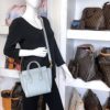 Celine Nano Luggage Crossbody Bag in Blue/Grey  16