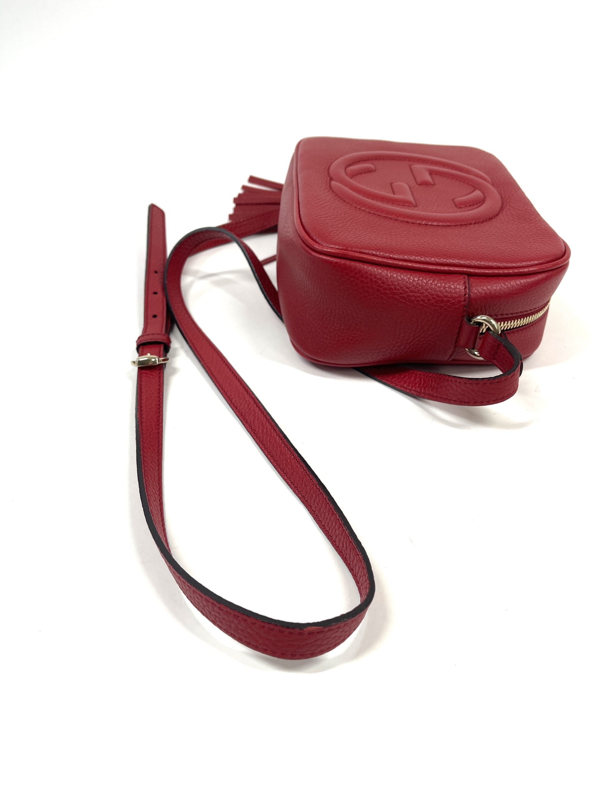 Gucci Soho Red Leather Disco Bag Crossbody - A World Of Goods For You, LLC