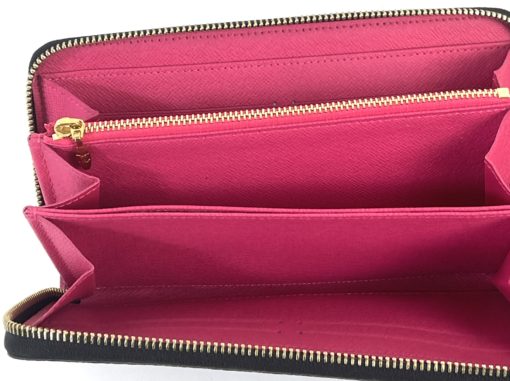 Louis Vuitton Monogram Multicolor Zippy Wallet Black Grenade Pink 5