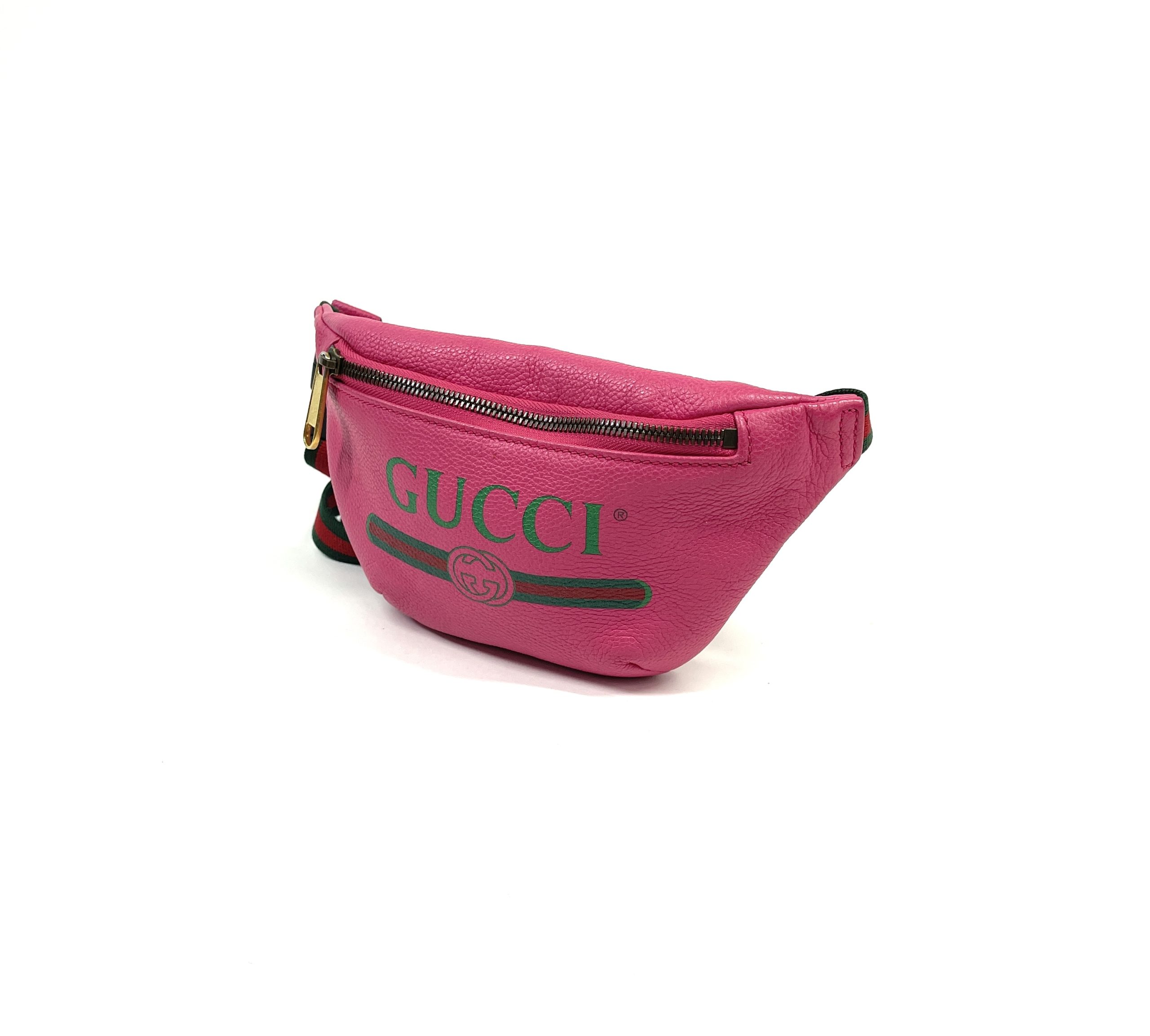 Gucci Sherry Line Belt Bag Bum Bag Pink Leather Waist pouch Shoulder 493869