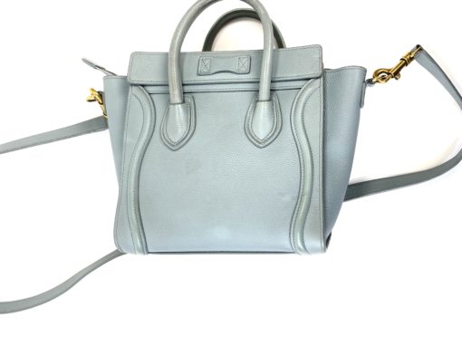 Celine Nano Luggage Crossbody Bag in Blue/Grey  14