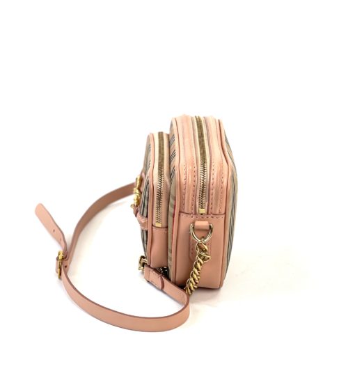 Burberry Chain Link Camera Bag Pink/Peach Crossbody Gold Vintage Check Crossbody 7
