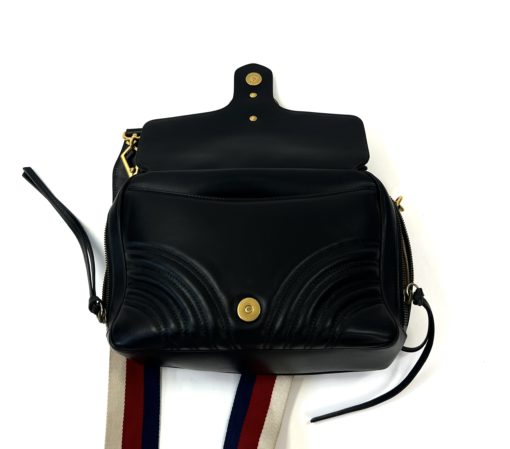 Gucci Matelasse Sylvie Web Marmont GG Black Handbag 15
