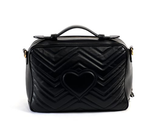 Gucci Matelasse Sylvie Web Marmont GG Black Handbag 4