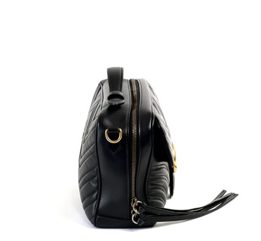 Gucci Matelasse Sylvie Web Marmont GG Black Handbag 11