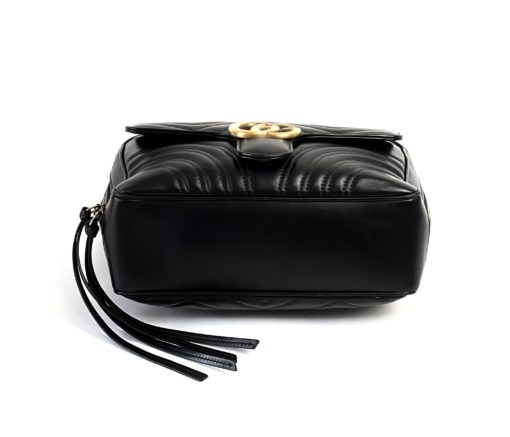 Gucci Matelasse Sylvie Web Marmont GG Black Handbag 9