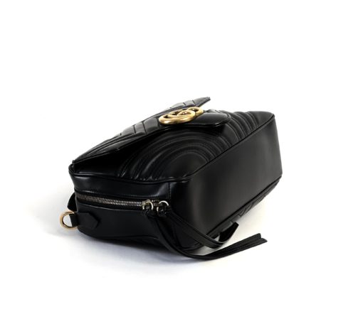 Gucci Matelasse Sylvie Web Marmont GG Black Handbag 7