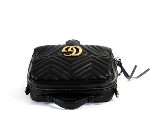 Gucci Matelasse Sylvie Web Marmont GG Black Handbag 10