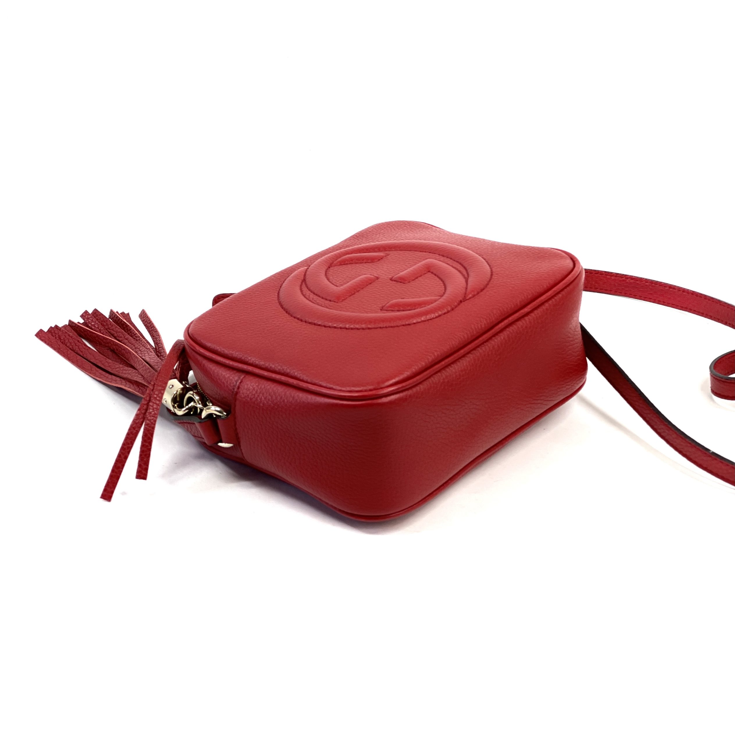 GUCCI Soho Disco Red Leather Crossbody Purse (0290) – AE Deluxe LLC®