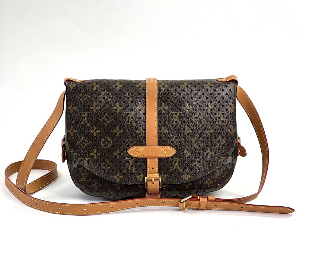 Louis Vuitton Limited Edition Black Flore Perforated Leather