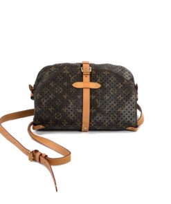 Louis Vuitton Flore Saumur Handbag Perforated Leather Pink 1559802