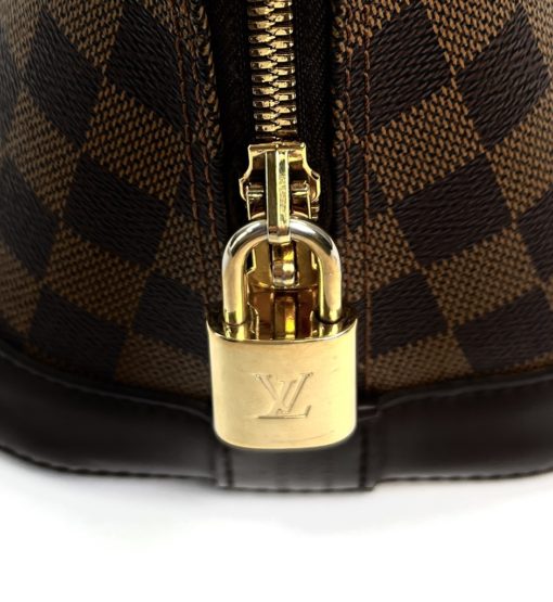 Louis Vuitton Damier Ebene Alma PM Special Ordered Wine Red lock
