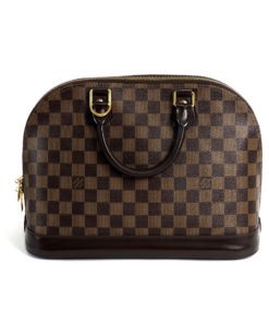 Louis Vuitton Damier Ebene Alma PM Special Ordered Wine Red back