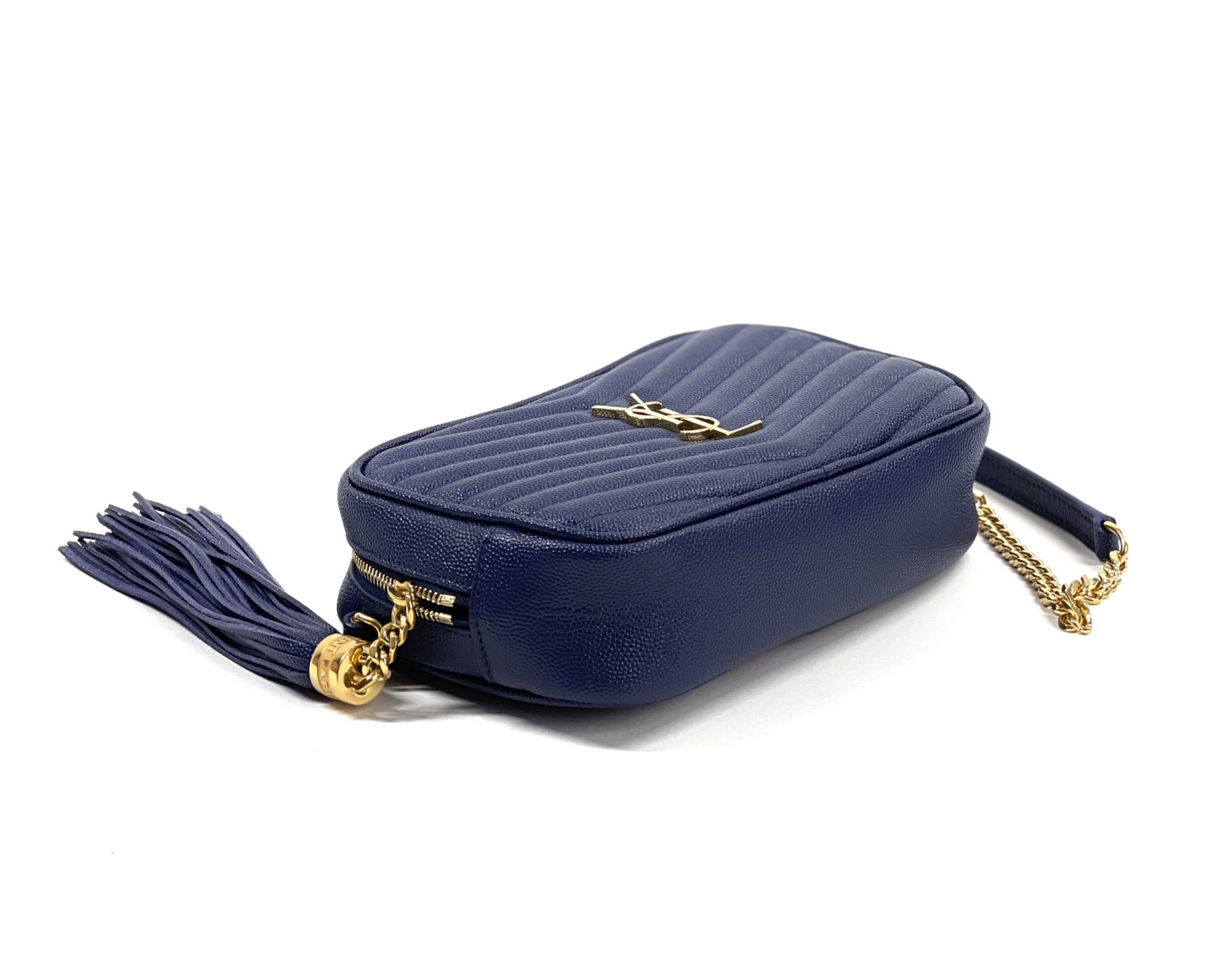 Lou mini bag in quilted grain de poudre embossed leather