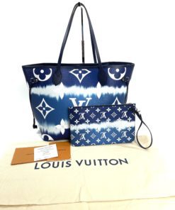 Louis Vuitton Blue Escale Neverfull Bag and Pouch Set - A World Of