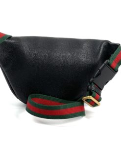 GUCCI Grained Calfskin Small Logo Belt Bag Black back