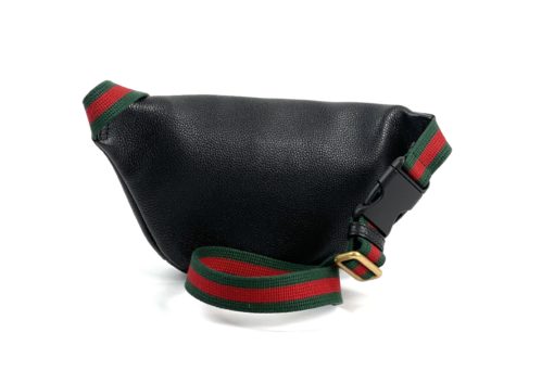GUCCI Grained Calfskin Small Logo Belt Bag Black back