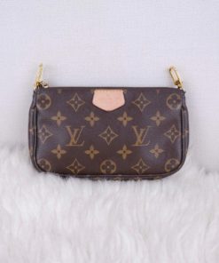 Louis Vuitton Monogram Multi Pochette Crossbody with Rose Clair Strap
