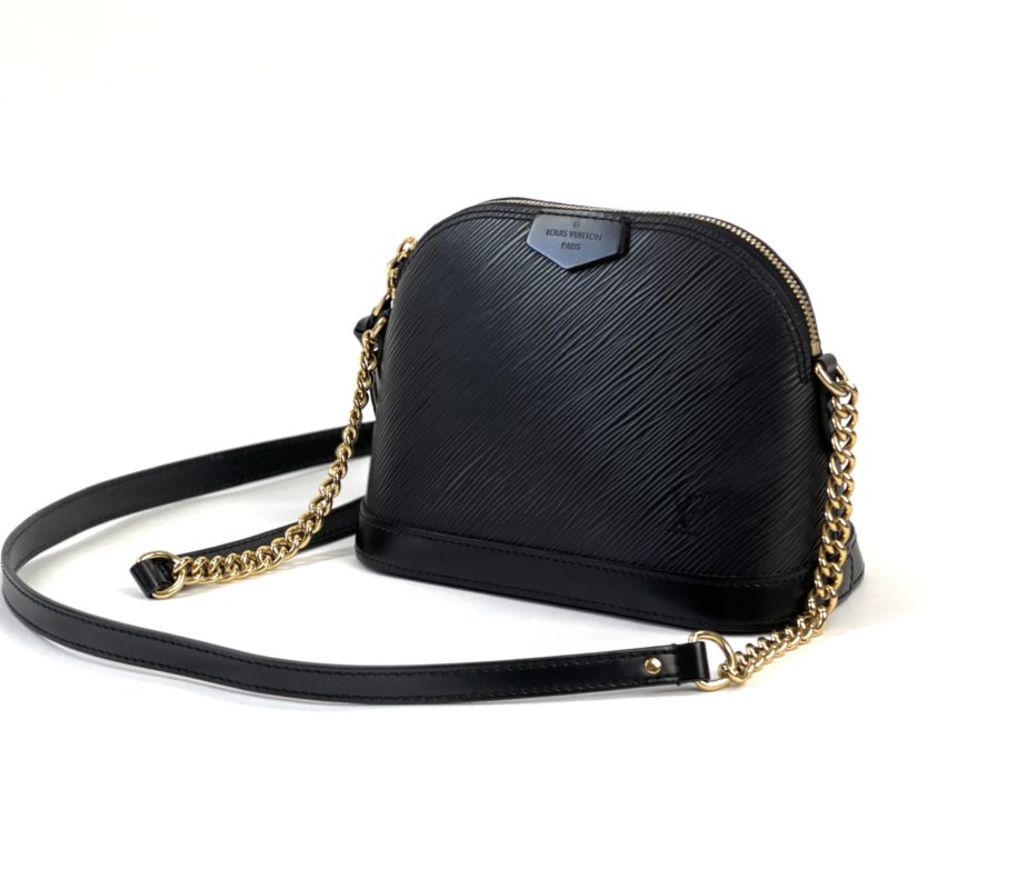 Louis Vuitton Shoulder Bag Epi Alma Mini Chain M51405 Noir Back All Le