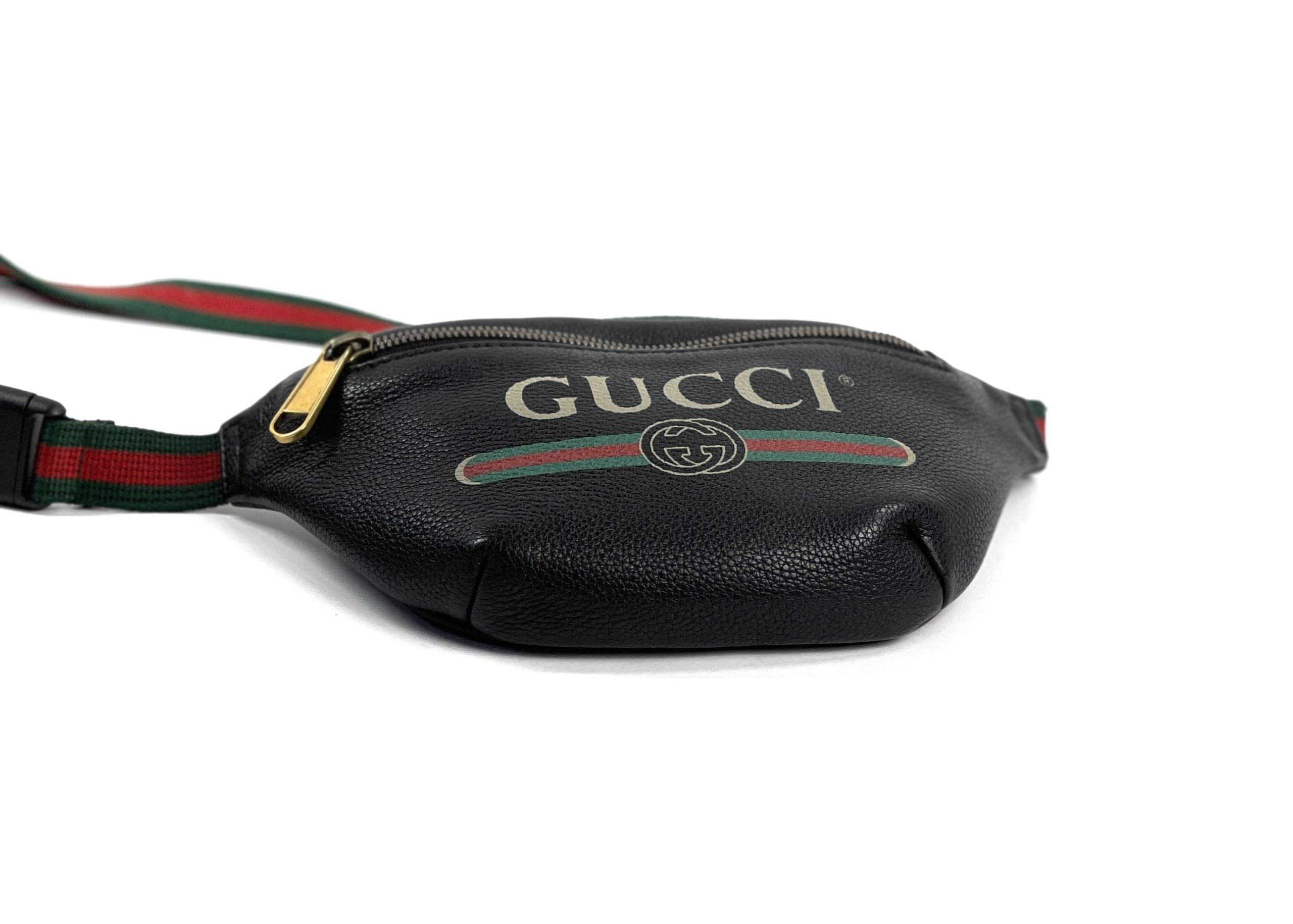 Gucci, Bags, Authentic Gucci Bumbag Belt Bag Black Grained Calfskin Small Fanny  Bum Crossbody