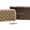 Gucci GG Canvas Zip Around Wallet with Soft Pink Trim 12