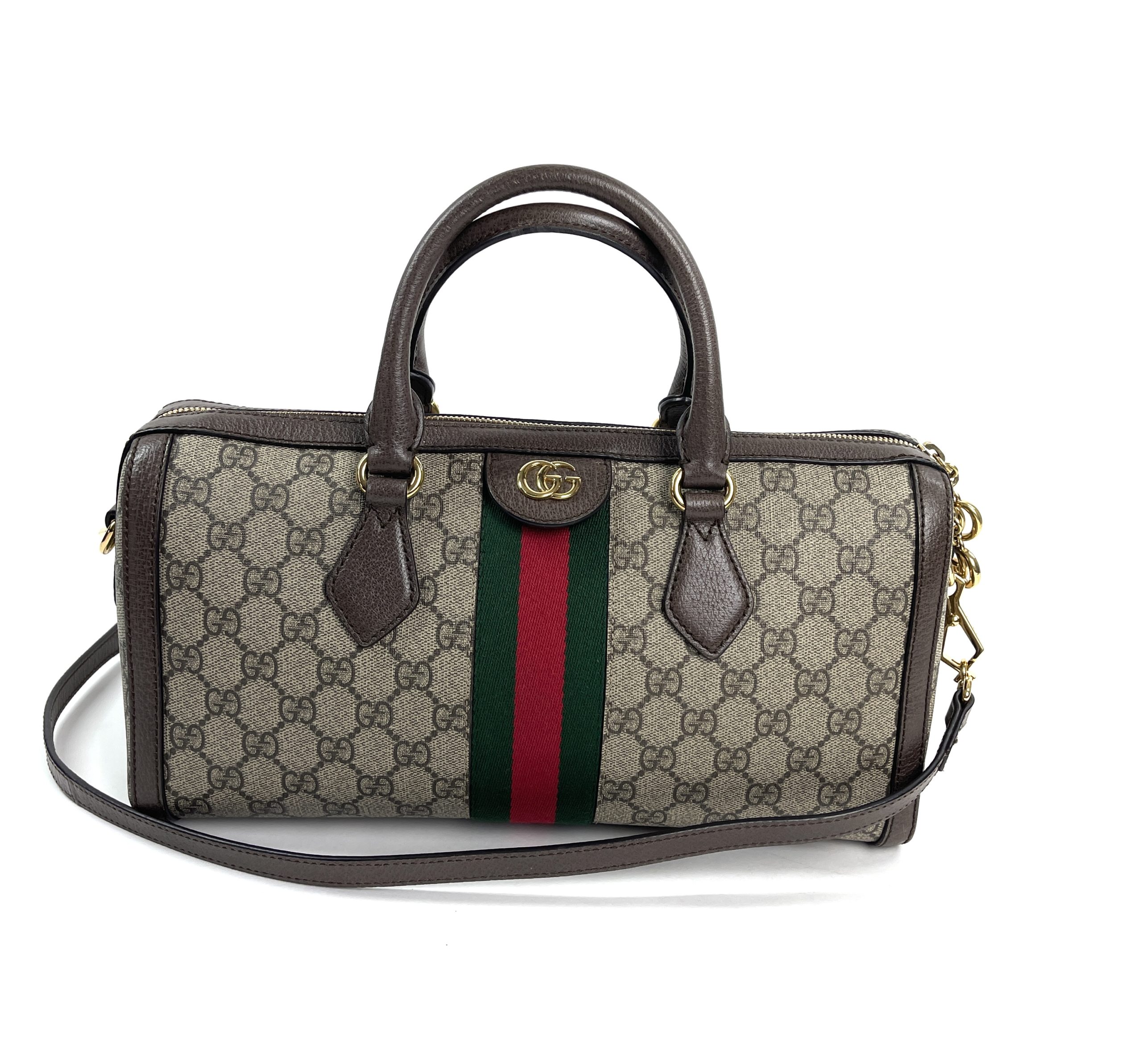 Gucci, Bags, Vintage Gucci Ophidia Classic Web Monogram Boston Bag