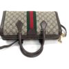Gucci GG Supreme Monogram Web Medium Ophidia Boston Brown 24