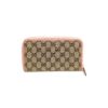 Gucci GG Canvas Zip Around Wallet with Soft Pink Trim 4