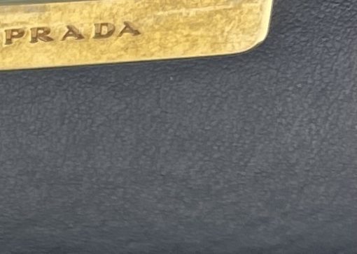 Prada City Calf Black Saffiano Leather Cahier Shoulder Bag inside